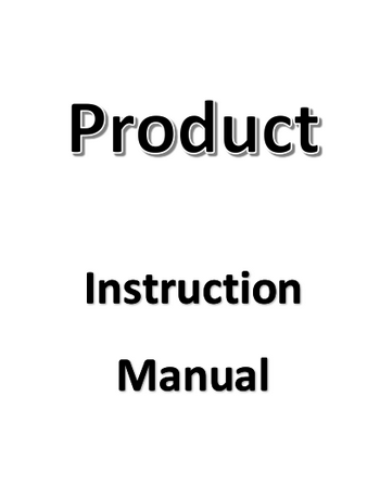 Product Instruction Manual-jiyi